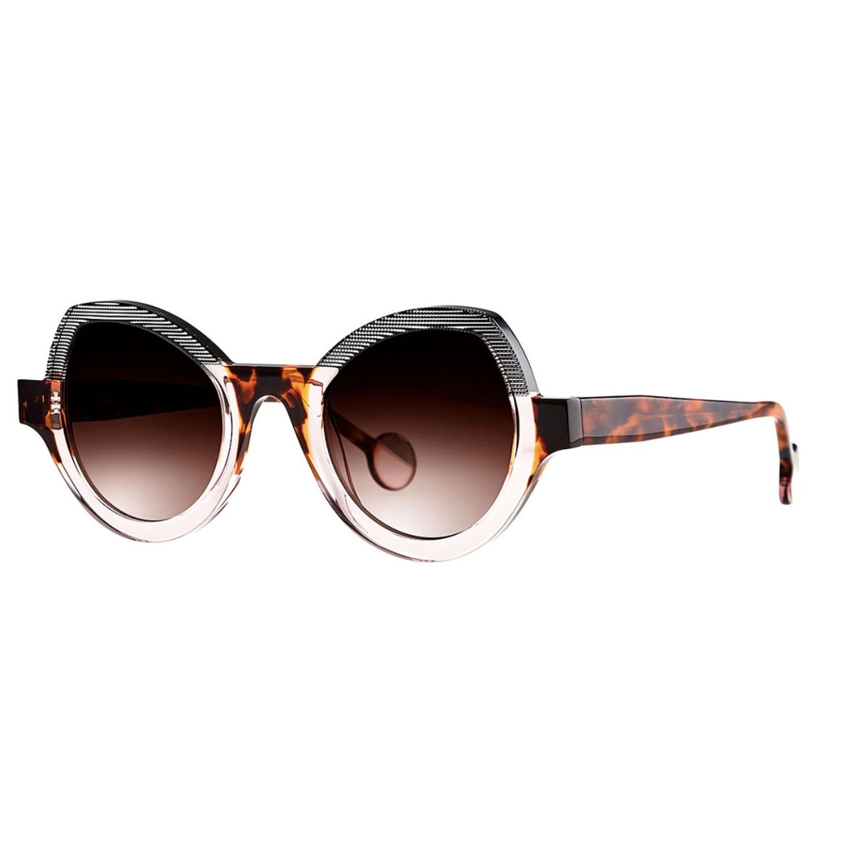 Theo - Modernisme 004 Transparent Pink/Classic Havana