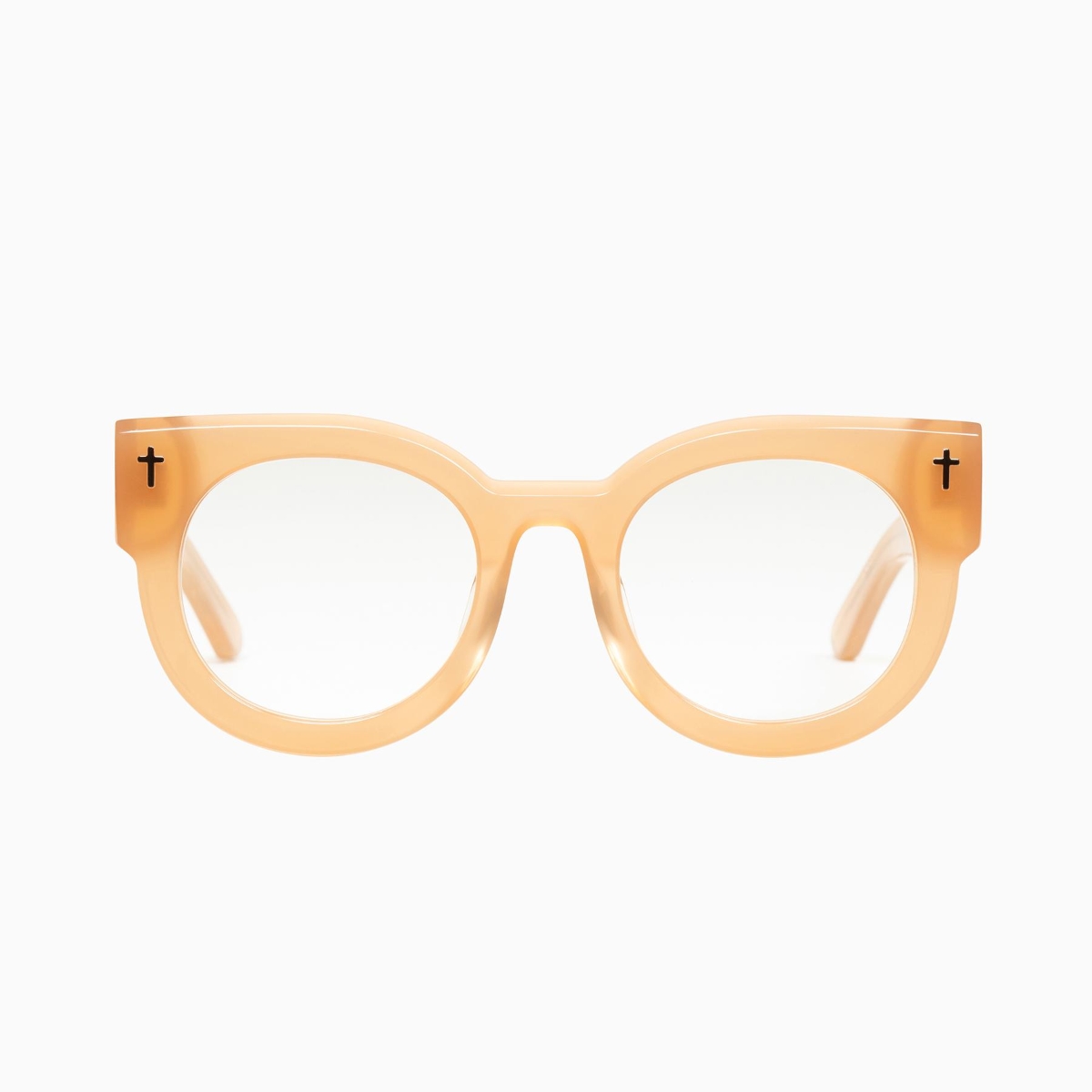 Valley Eyewear - A Dead Coffin Club S0039-CLR Peach/Clear Lens