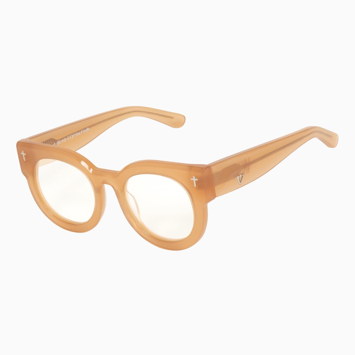 Valley Eyewear - A Dead Coffin Club S0039-CLR Peach/Clear Lens