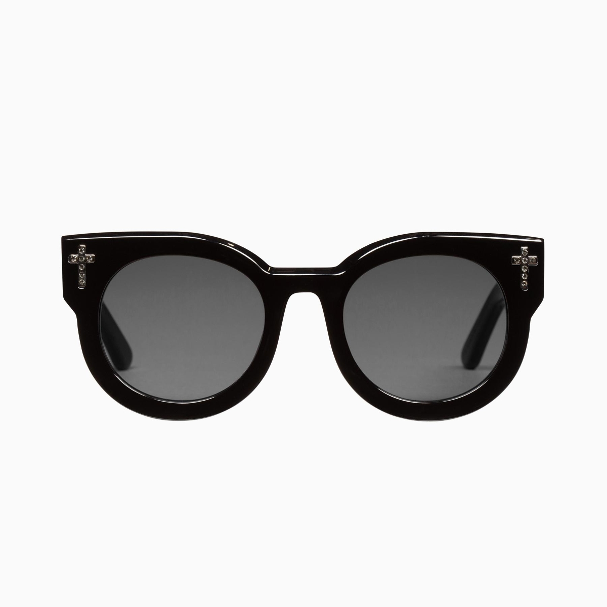 Valley Eyewear - A Dead Coffin Club S0516 Gloss Black w.Crystal Crosses