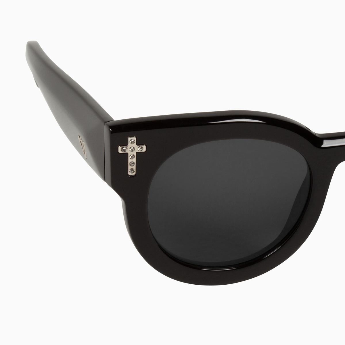 Valley Eyewear - A Dead Coffin Club S0516 Gloss Black w.Crystal Crosses