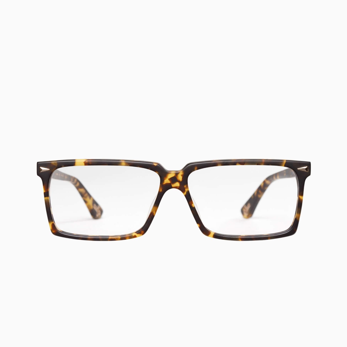 Valley Eyewear - Conviction S0681-CLR Matte Clear Tortoise w.24K Gold Trim/Clear Lens