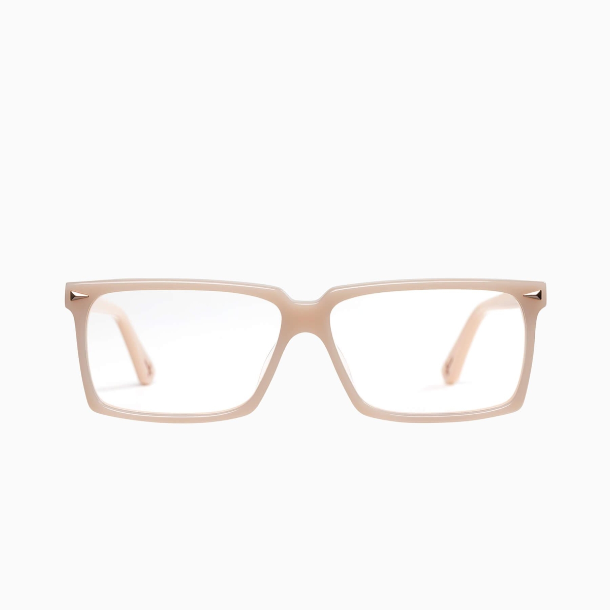 Valley Eyewear - Conviction S0680-CLR Bone w.Rose Gold Metal/Clear Lens