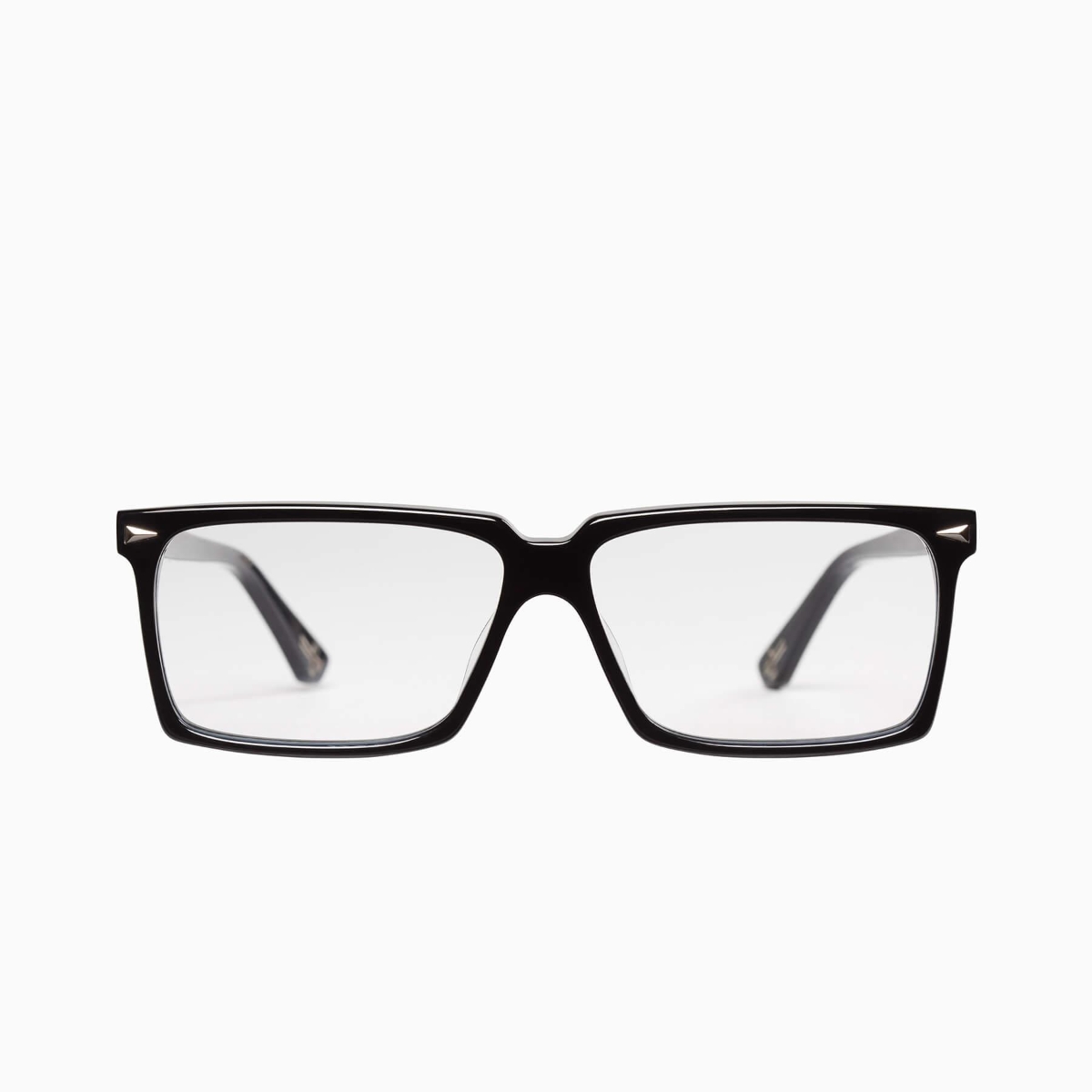 Valley Eyewear - Conviction S0679-CLR Gloss Black w.Silver Metal/Clear Lens