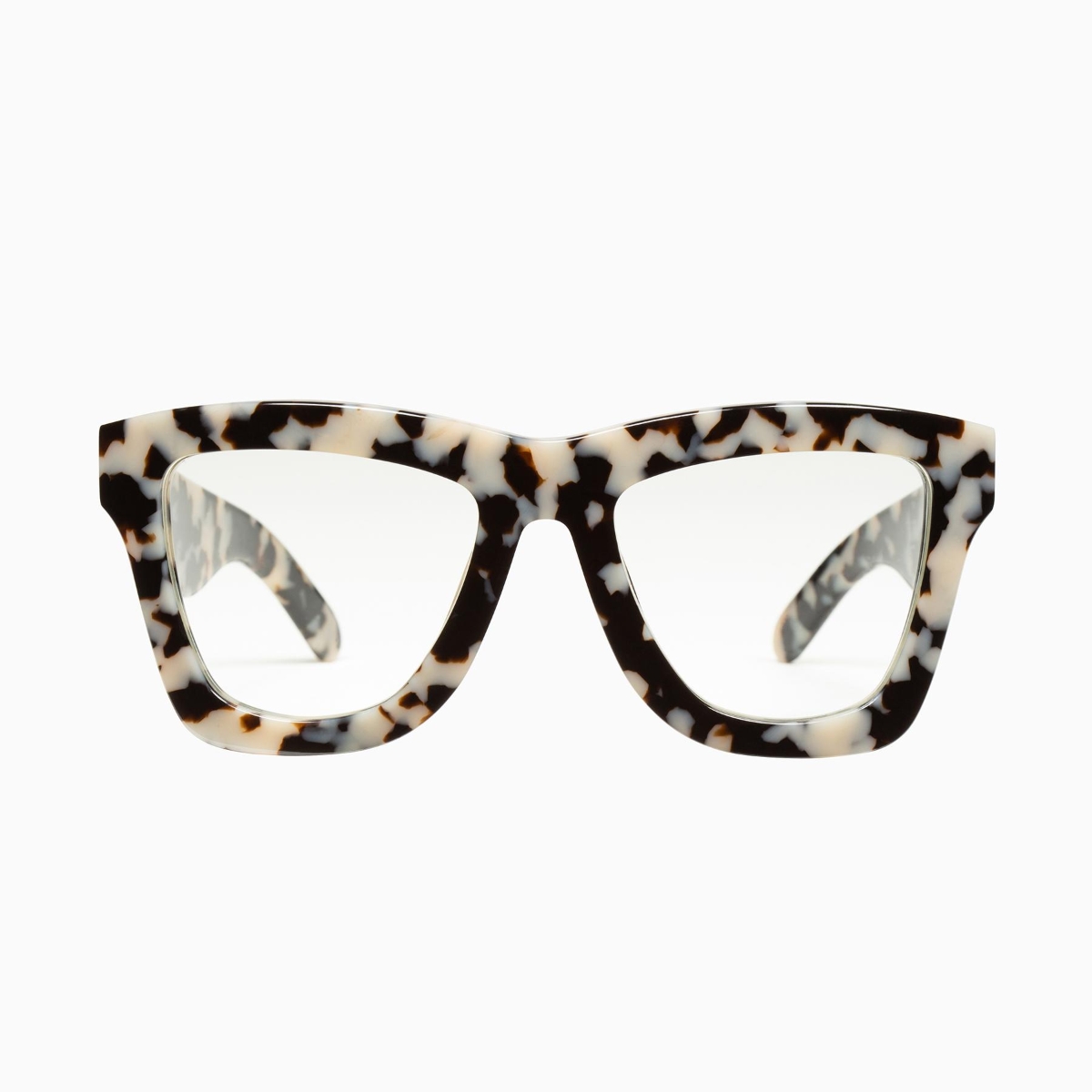 Valley Eyewear - DB S0381-CLR Black and White Tort/Clear Blue Blocker