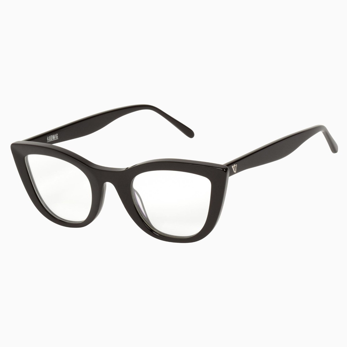 Valley Eyewear - Ludwig S0214-CLR Gloss Black/Clear Lens