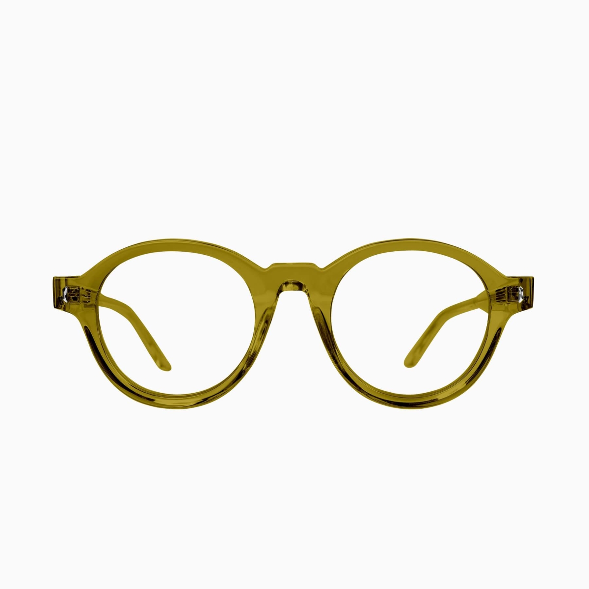 Valley Eyewear - Motel S0789-CLR Olive Green w.Silver Metal/Clear Lens