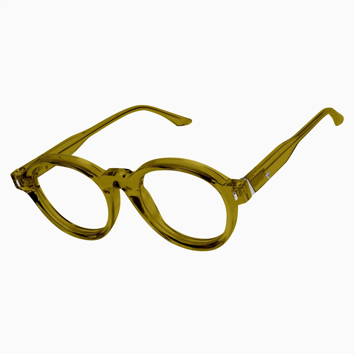 Valley Eyewear - Motel S0789-CLR Olive Green w.Silver Metal/Clear Lens