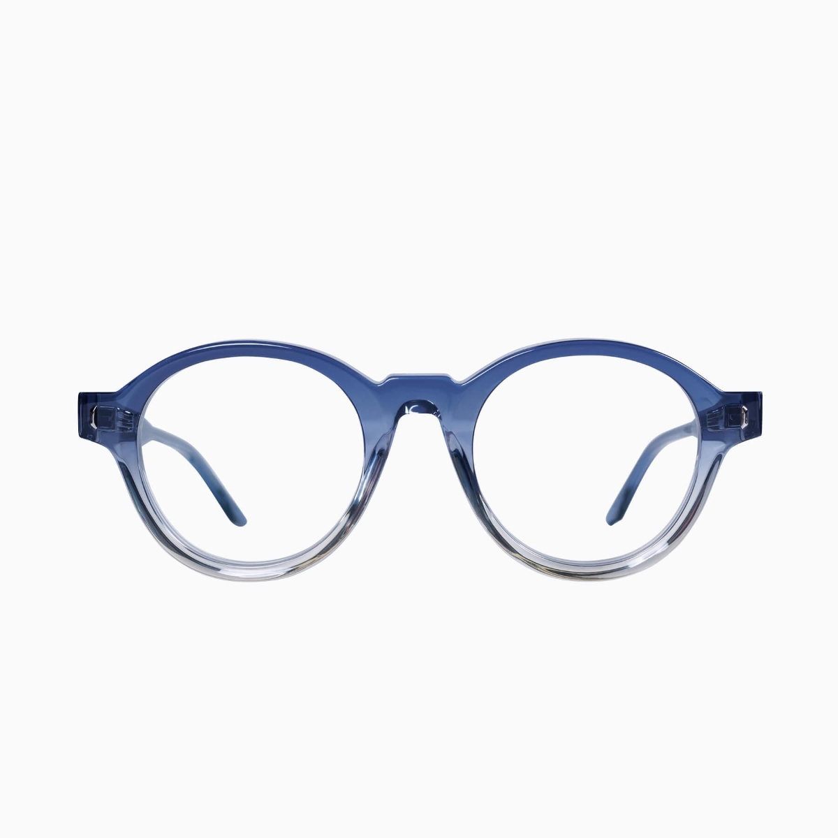 Valley Eyewear - Motel SO745-CLR Transparent Blue Fade to Crystal w.Silver Metal/Clear Lens