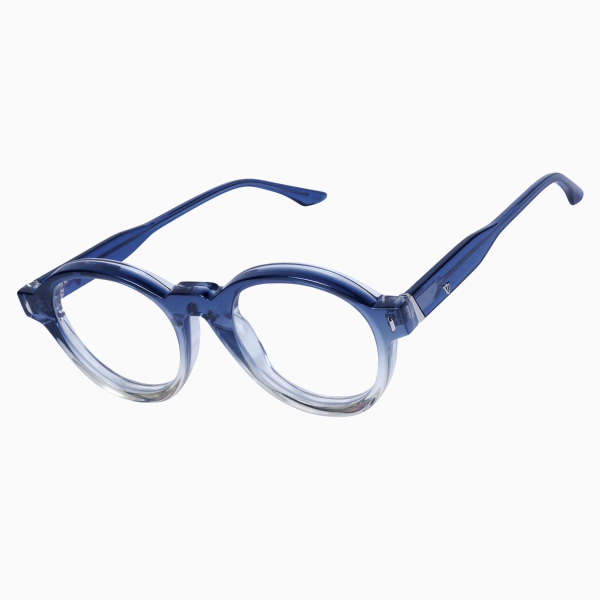 Valley Eyewear - Motel SO745-CLR Transparent Blue Fade to Crystal w.Silver Metal/Clear Lens