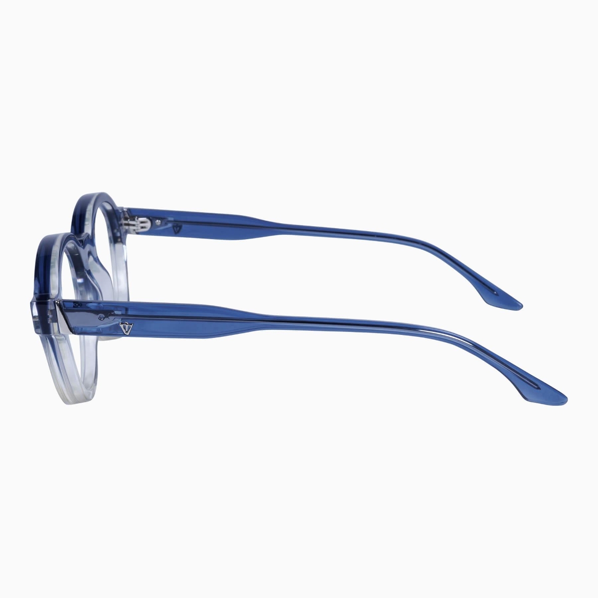 Valley Eyewear - Motel SO745-CLR Transparent Blue Fade to Crystal w.Silver Metal/Clear Lens