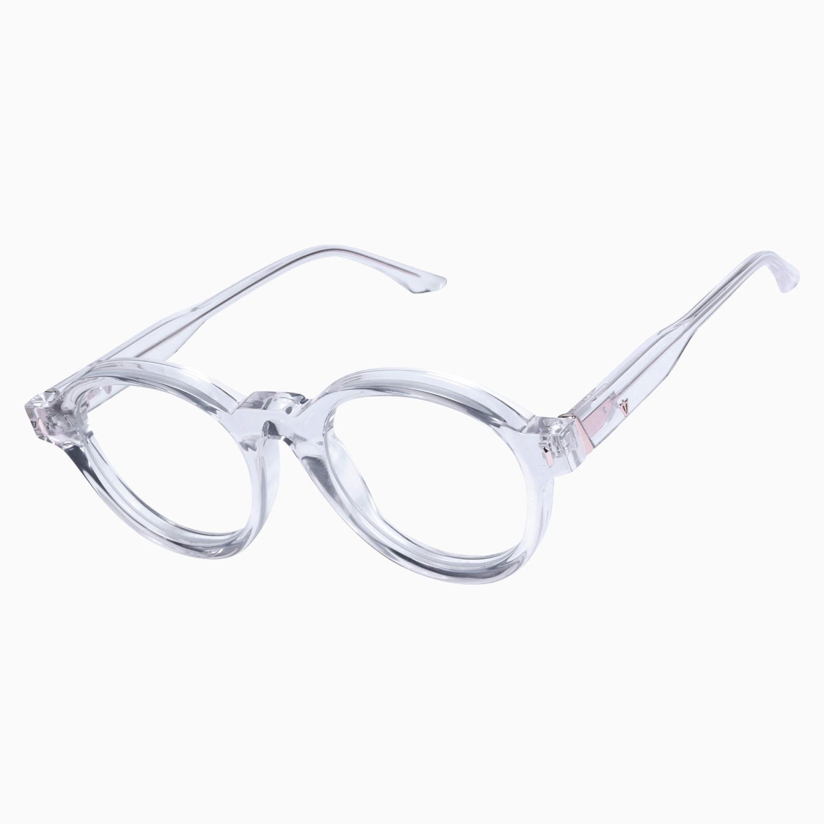 Valley Eyewear - Motel S0743-CLR Crystal w.Rose Gold Metal/Clear Lenses