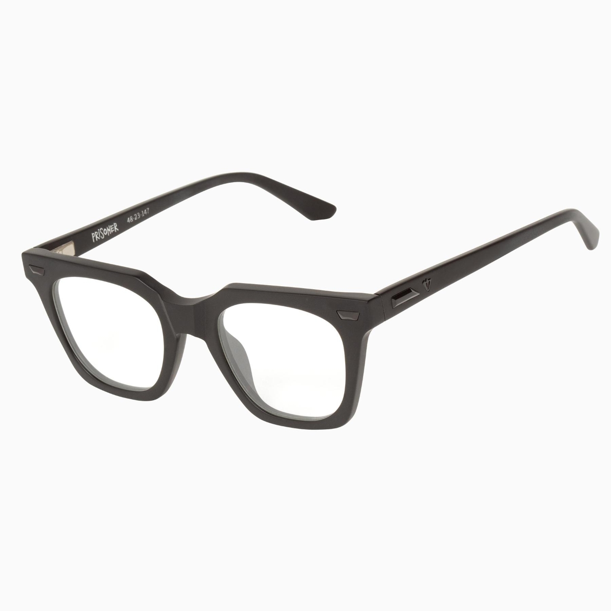 Valley Eyewear - Prisoner S0458 Matte Black w/ Gloss Black Metal Trim