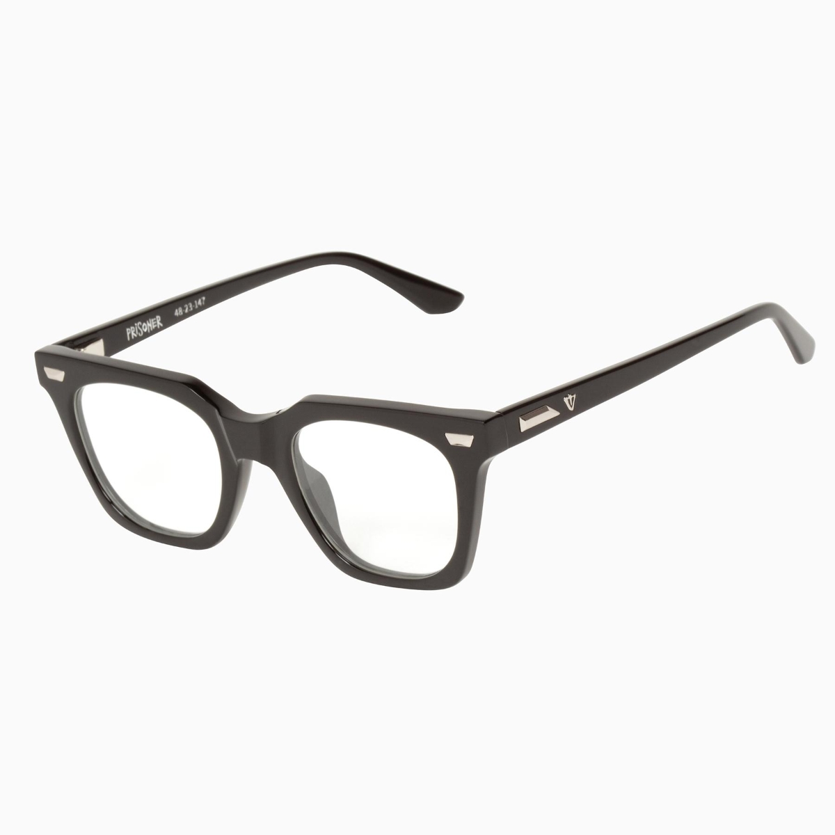 Valley Eyewear - Prisoner S0456 Gloss Black w/ Silver Metal Trim