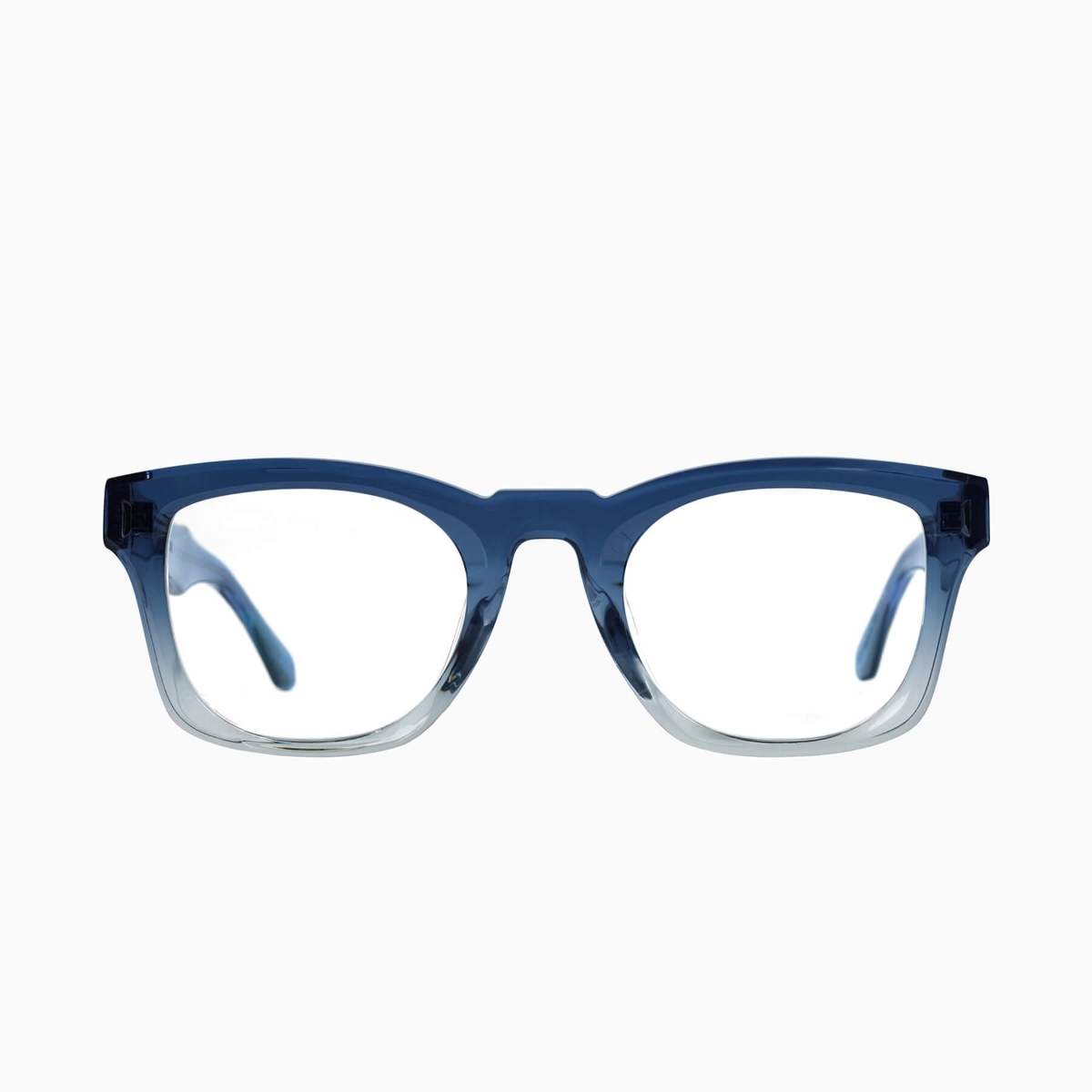 Valley Eyewear - Solomon S0687-CLR Transparent Blue Fade to Crystal w. Silver Metal Trim