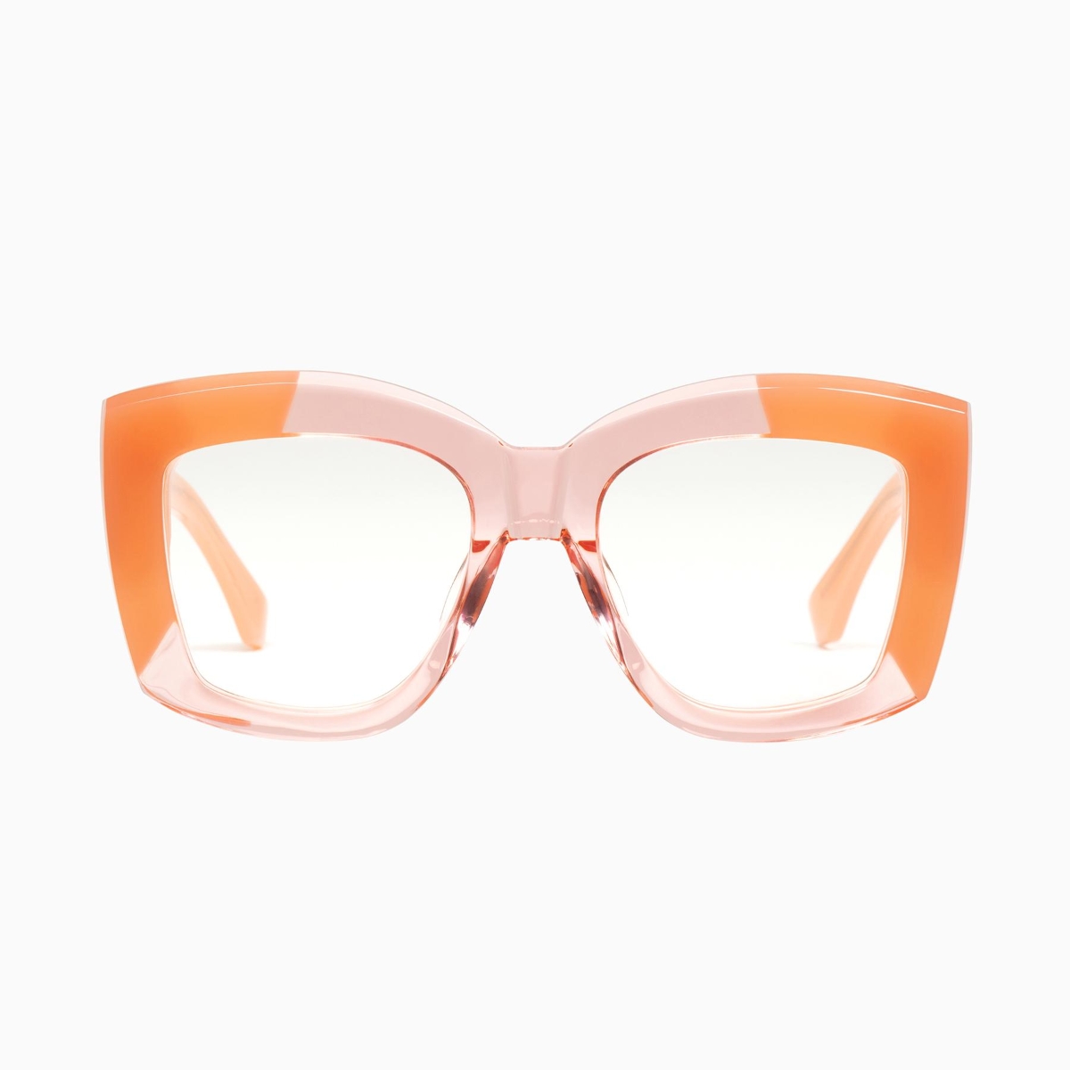 Valley Eyewear - Coltrane S0527-CLR Transparent Pink W.Blush Corners/Clear Lens