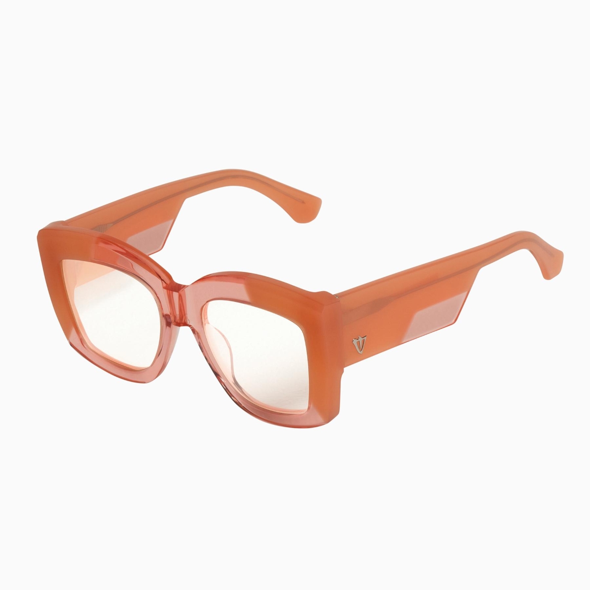 Valley Eyewear - Coltrane S0527-CLR Transparent Pink W.Blush Corners/Clear Lens