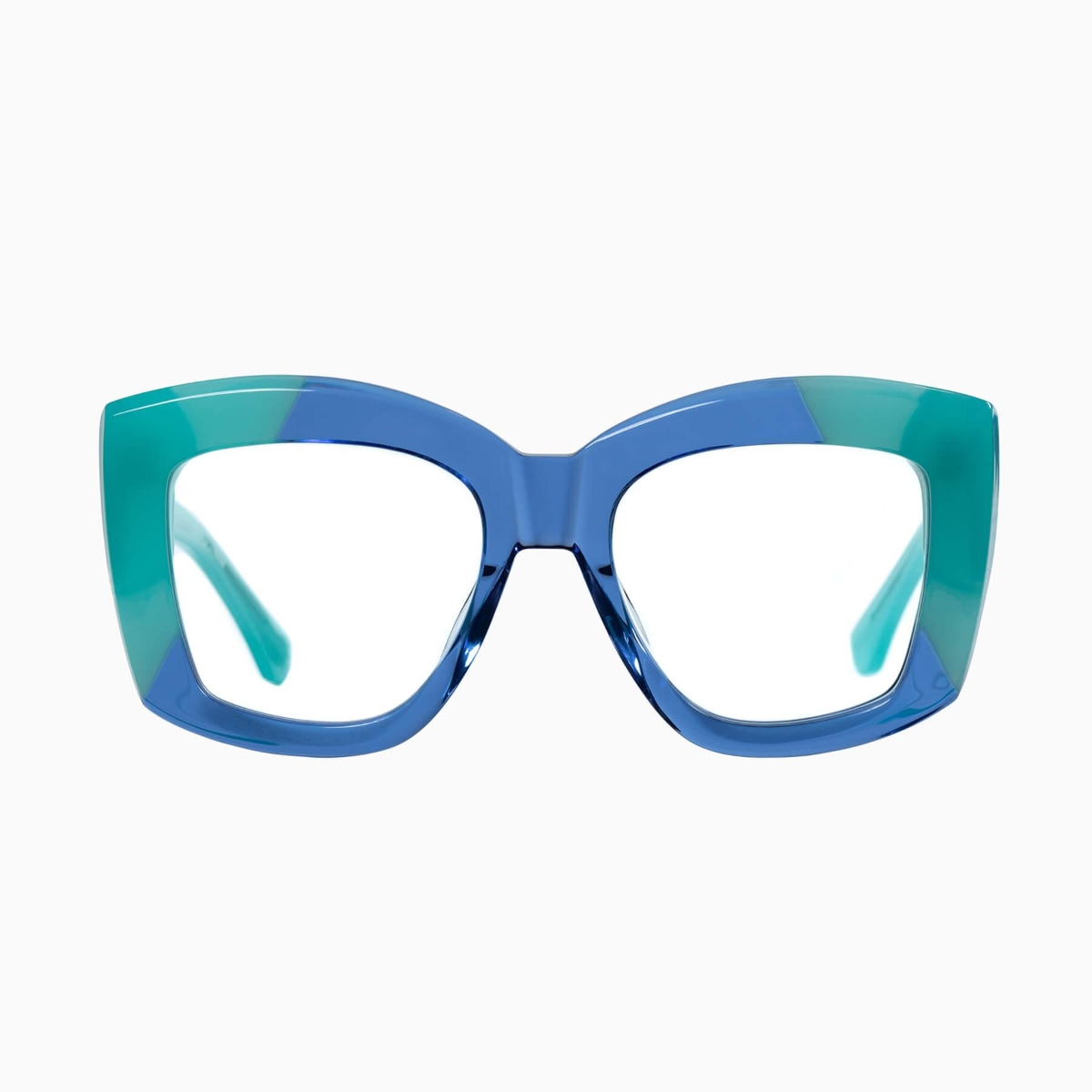 Valley Eyewear - Coltrane S0578 Transparent Blue w.Teal Corners