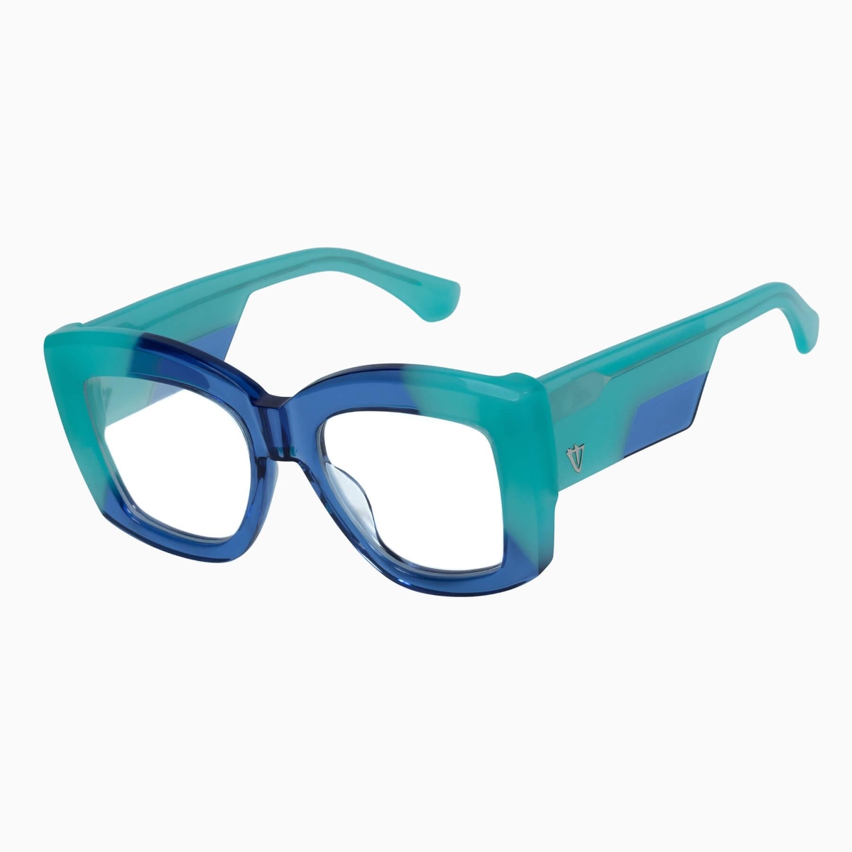 Valley Eyewear - Coltrane S0578 Transparent Blue w.Teal Corners