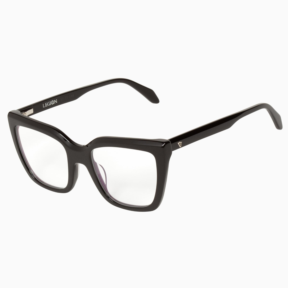 Valley Eyewear - Legion S0502 Gloss Black/Clear Blue Blocker Lens