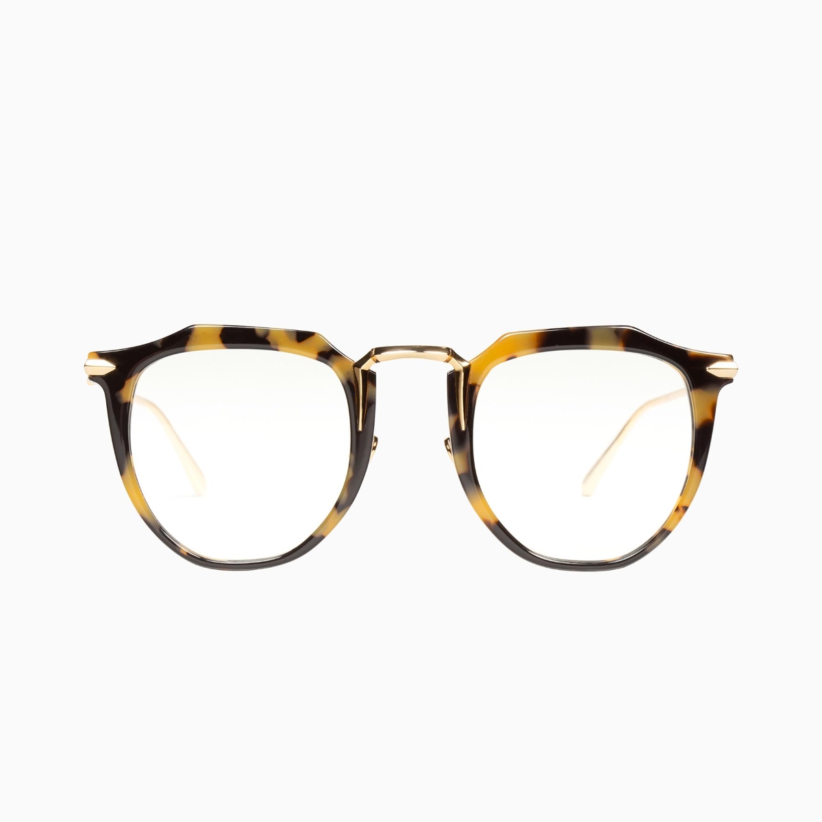 Valley Eyewear - Chateau S0357-CLR Yellow Tortoise w.Gold Titanium Trim/Clear Lens