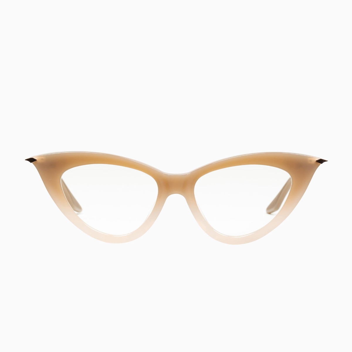 Valley Eyewear - Dagger S0490-CLR Toffee Fade to Ivory w/ Rose Gold Metal Trim