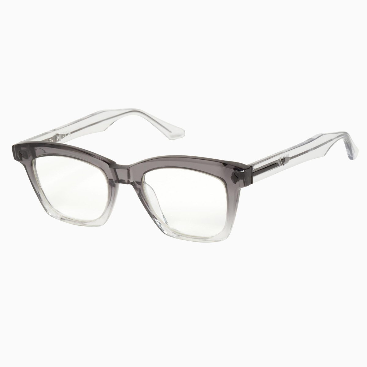 Valley Eyewear - Hutch S0483 Transparent Grey Fade to Clear w/ Clear Black Metal Trim