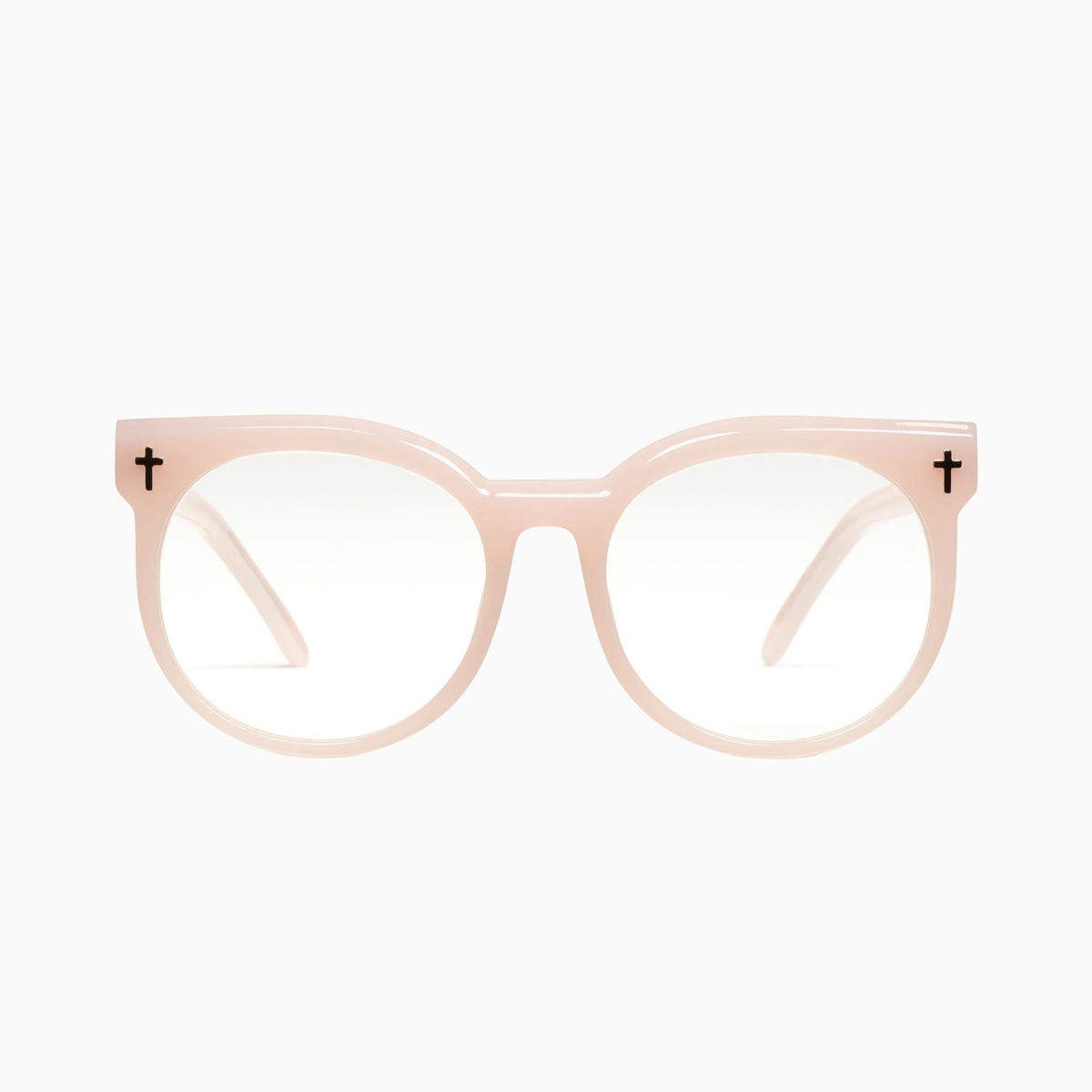 Valley Eyewear - Leeches S0204-CLR Baby Pink/Clear Lens