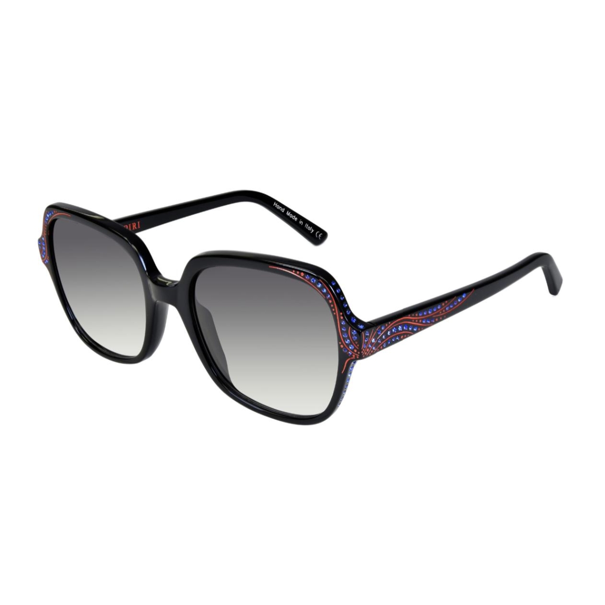 Sospiri - Flaminia NRR Black w/Blue Crystal & Red Laserwork