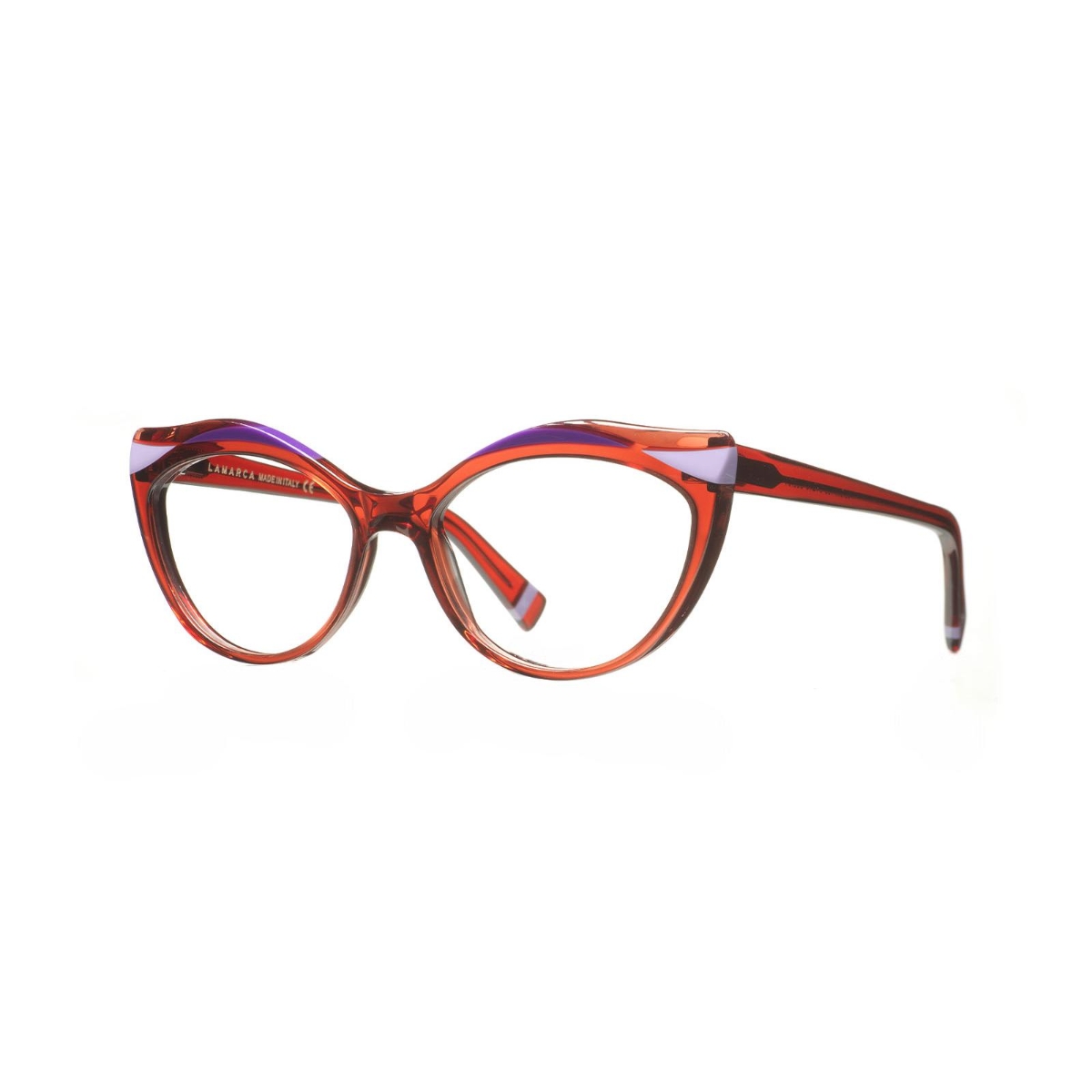 Ottica Veneta | LaMarca - Fusioni 130 04 Translucent Red w/ Purple