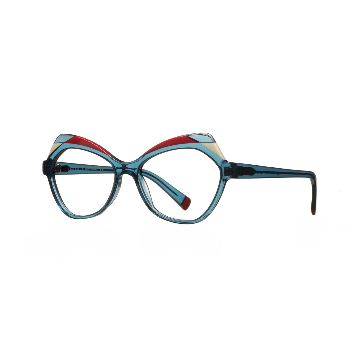 Ottica Veneta | LaMarca - Fusioni 118 05 Teal Blue with Red & White