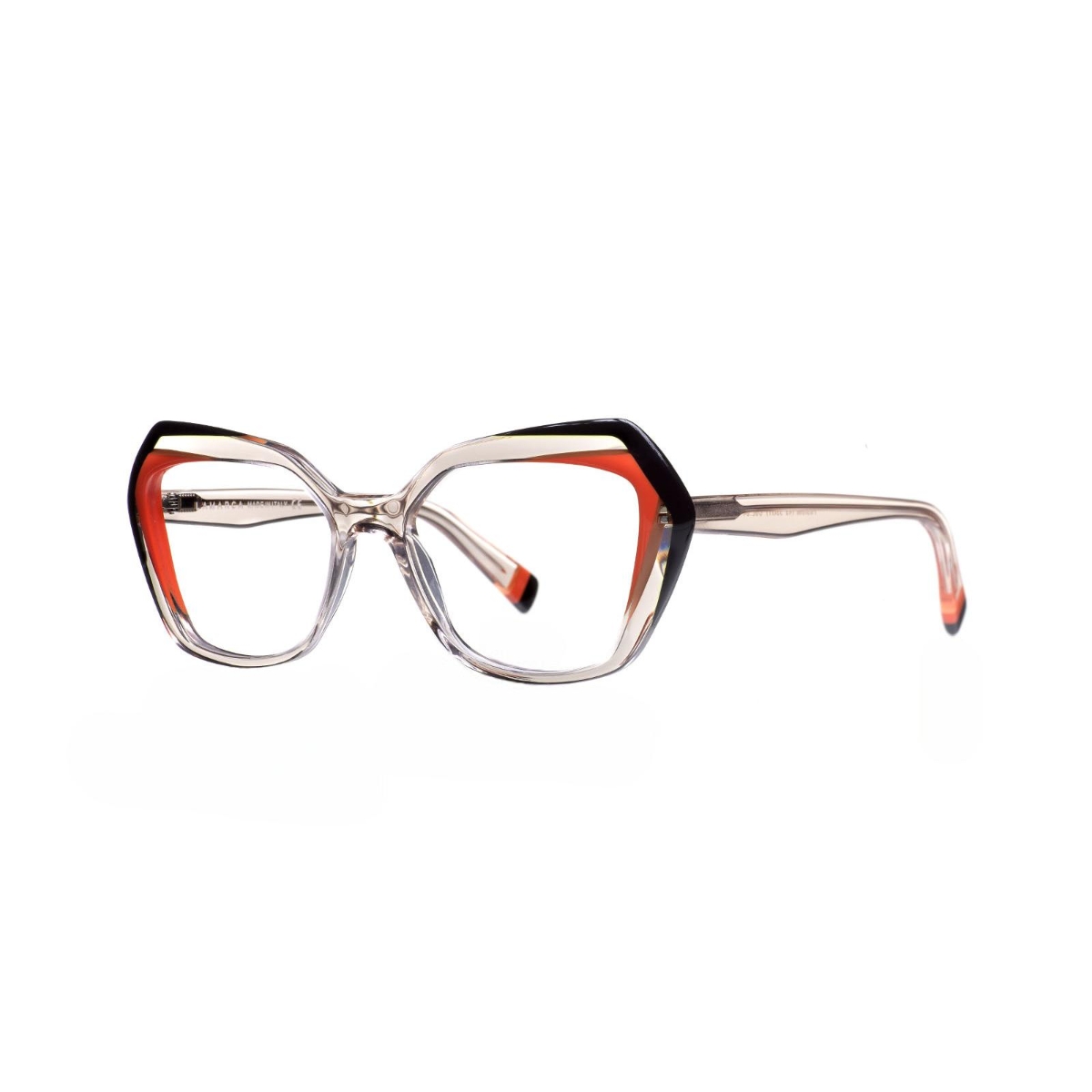 Ottica Veneta | LaMarca - Fusioni 143 04 Clear with Black & Red