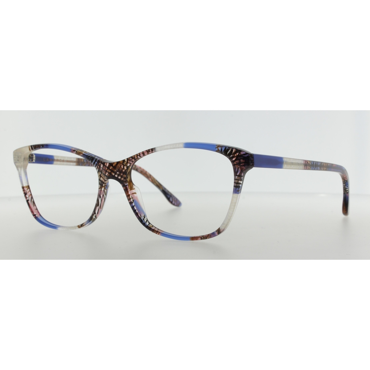 Ottica Veneta | LaMarca - Mosaico 19 06 Light Blue, Clear & Marbled Brown