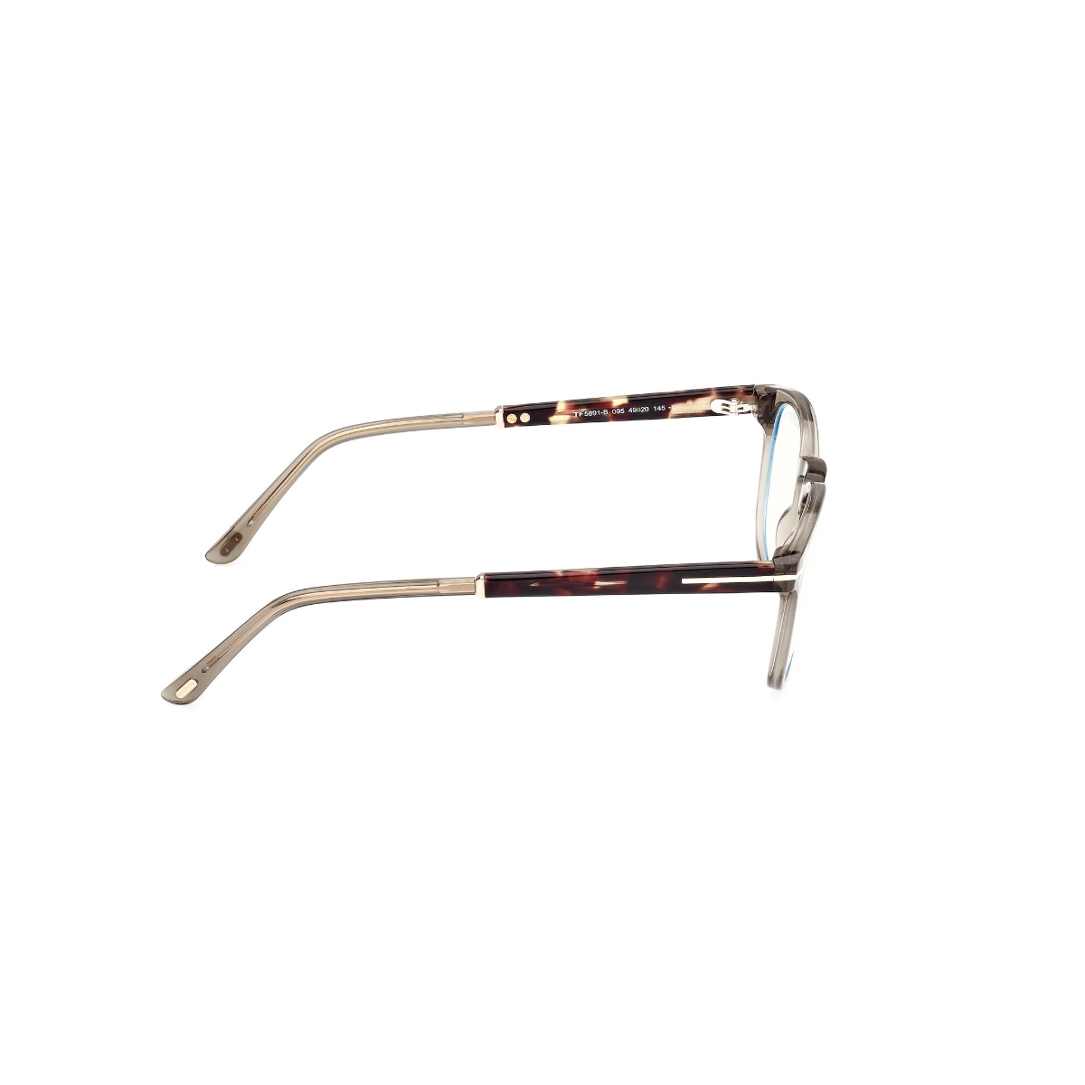 Tom Ford - TF5891-B 095 Olive Green Crystal/Tortoise Temples