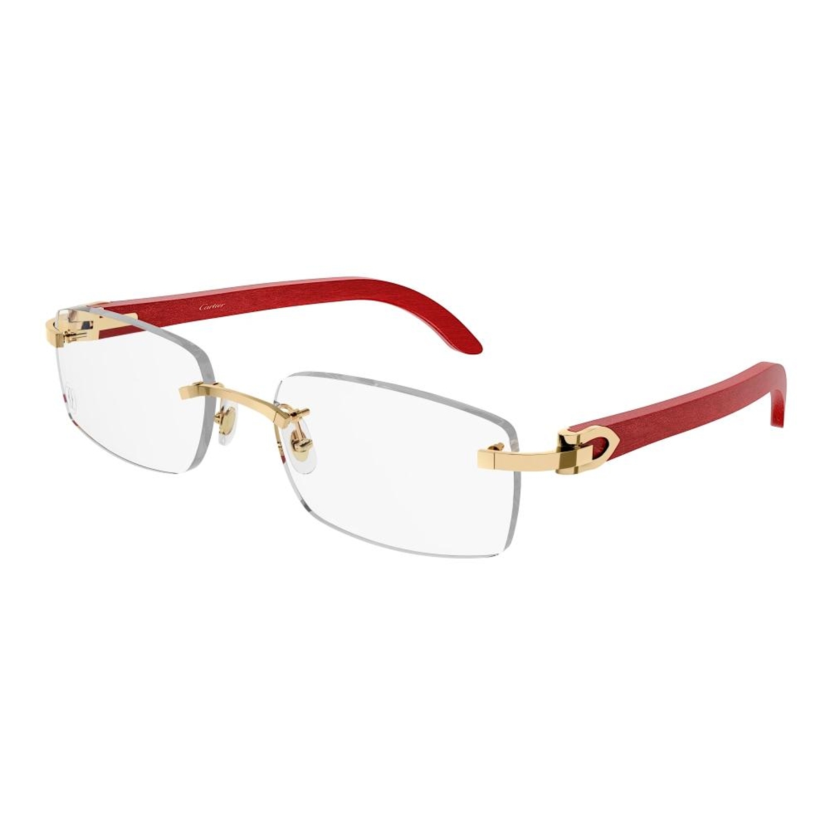 Cartier - CT0052O 006 Gold-Red-Transparent.