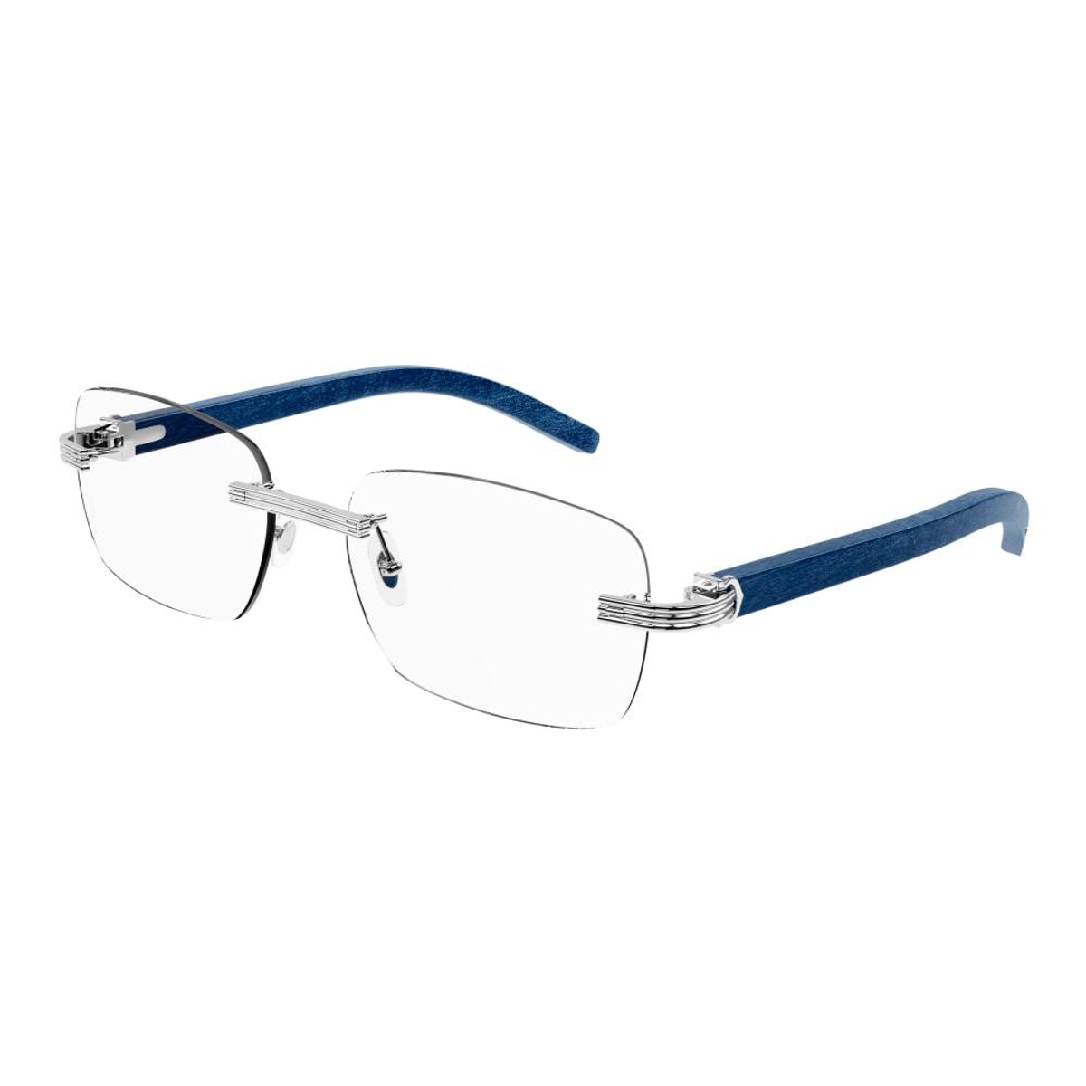 Cartier - CT0286O 005 Silver-Blue-Transparent