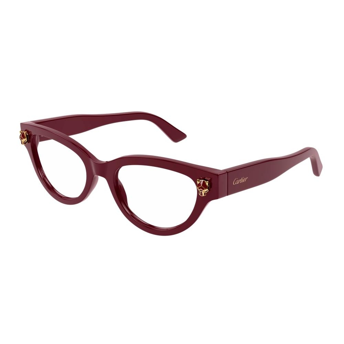 Cartier - CT0372O 003 Burgundy-Burgundy-Transparent