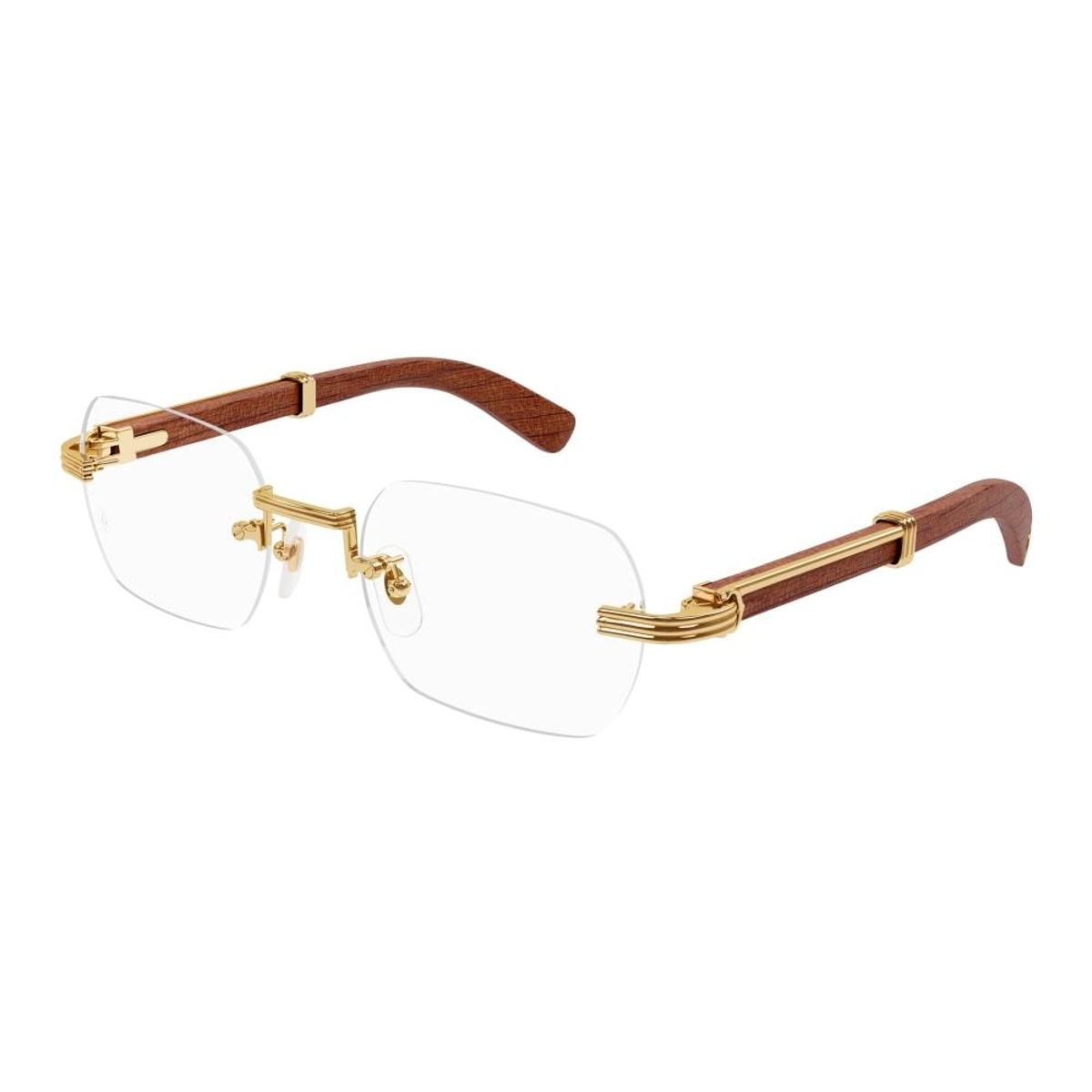 Cartier - CT0377O 002 Gold-Brown-Transparent