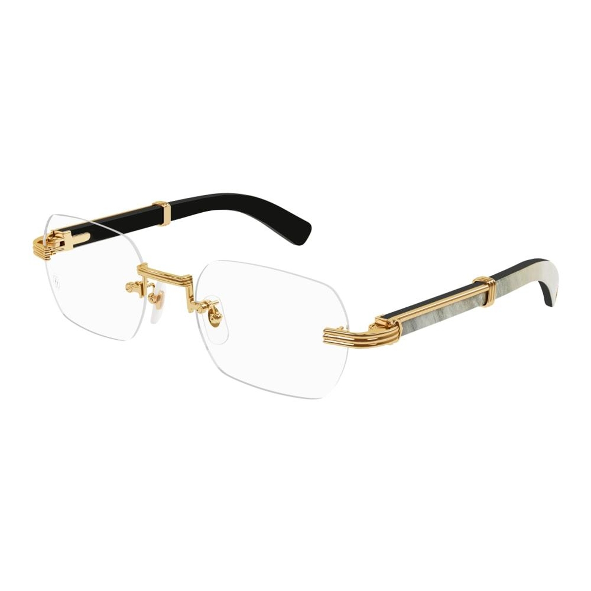 Cartier - CT0377O 003 Gold-White-Transparent