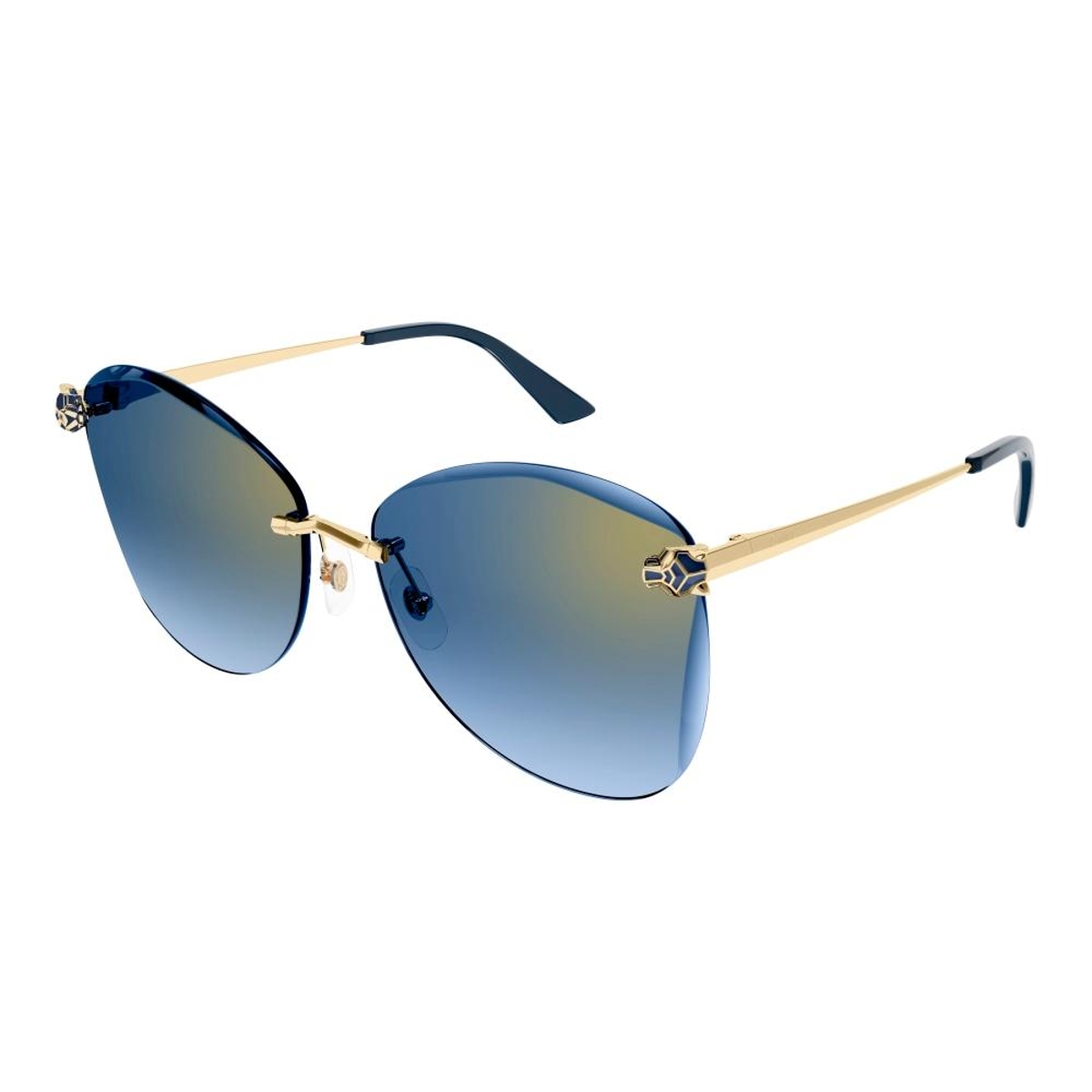 Cartier - CT0398S 004 Gold-Gold-Blue