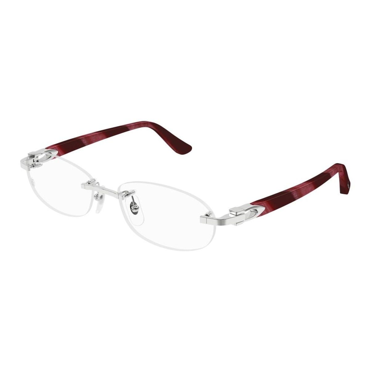 Cartier - CT0455OJ 001 Silver-Burgundy-Transparent