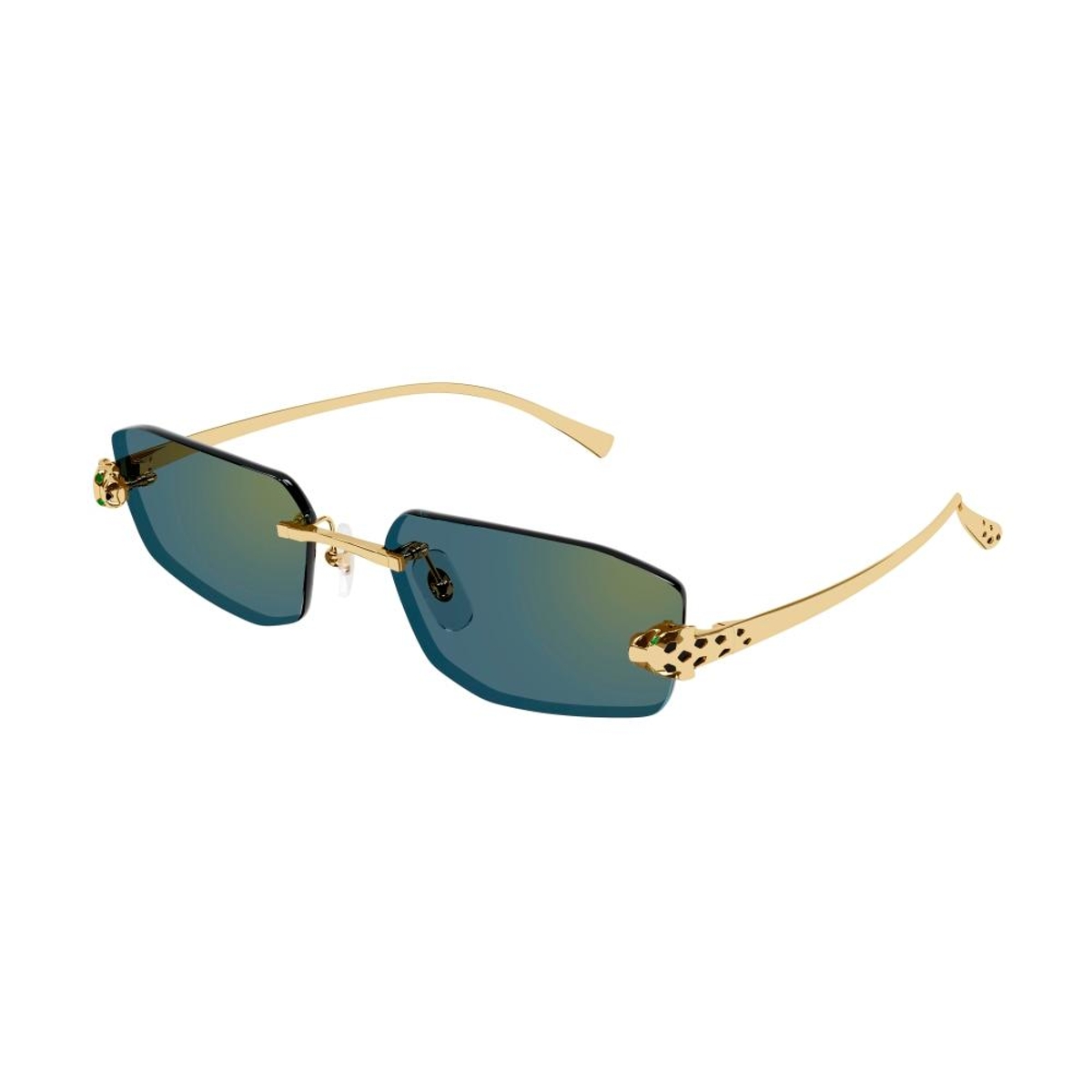 Cartier - CT0474S 003 Gold-Gold-Green