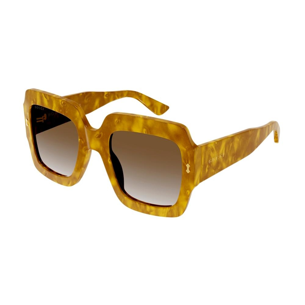 Gucci - GG1111S 004 Yellow-Yellow-Brown