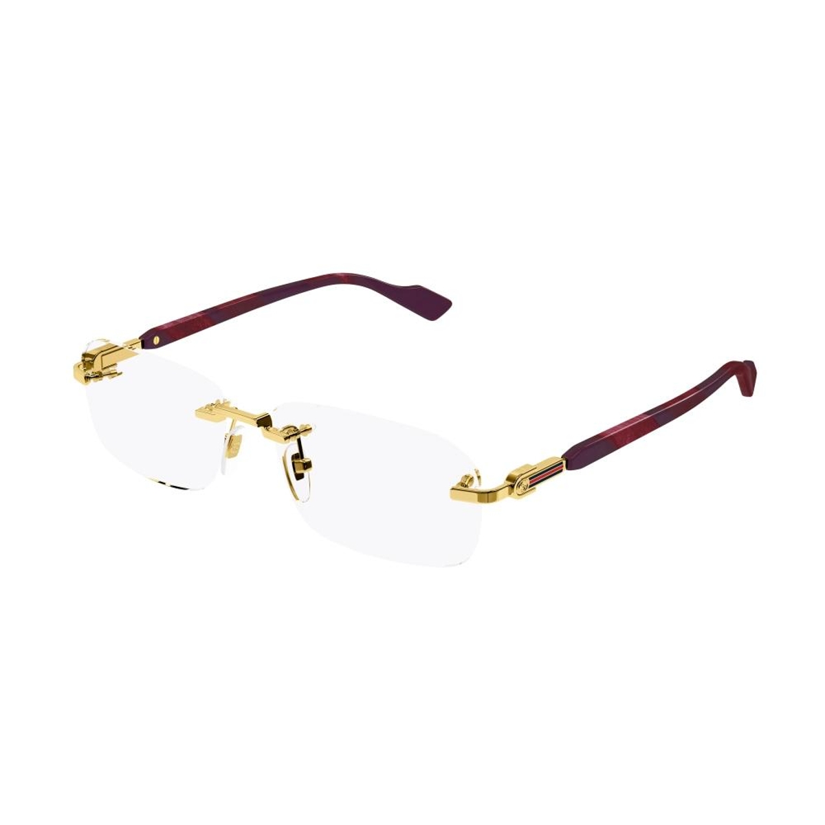 Gucci - GG1221O 003 Gold-Burgundy-Transparent