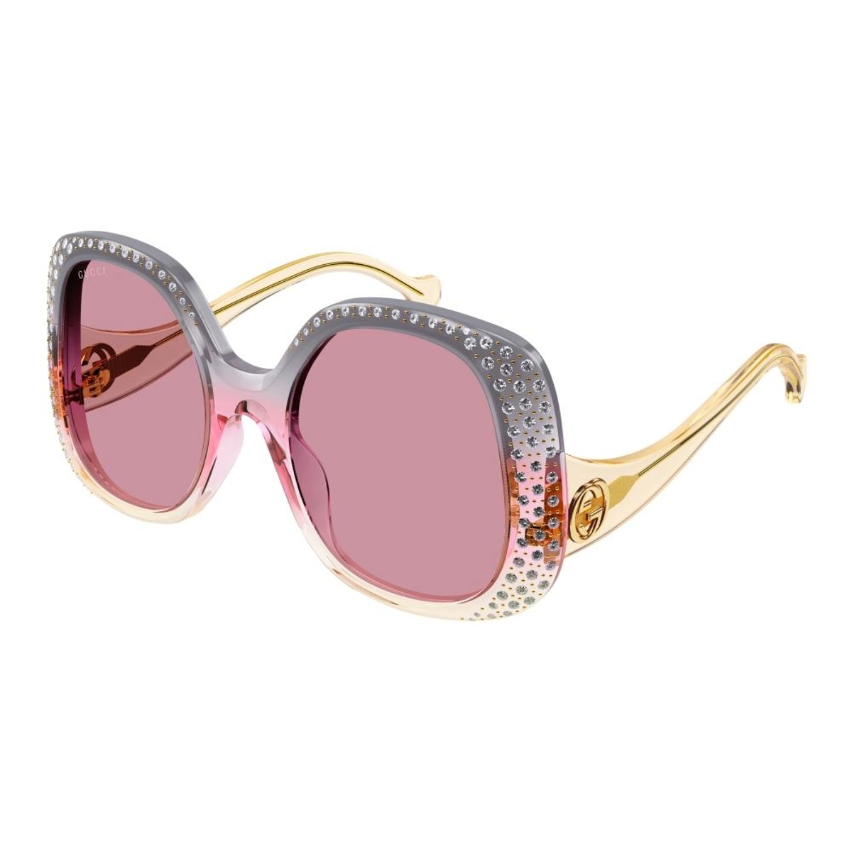 Gucci - GG1235S 003 Grey-Yelow-Pink